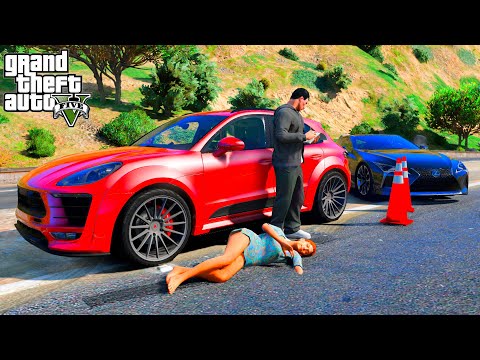 Видео: РЕАЛЬНАЯ ЖИЗНЬ В GTA 5 - ПОМОГ КРАСИВОЙ ДЕВУШКЕ НА ДОРОГЕ! РАЗБИЛ LEXUS! 🐶
