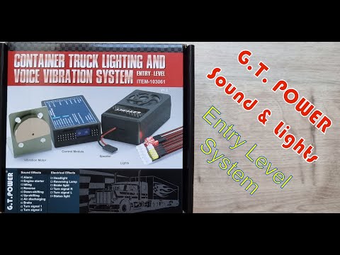 Видео: Обзор — Звуковая и световая система радиоуправляемого контейнеровоза GT Power начального уровня — 4K