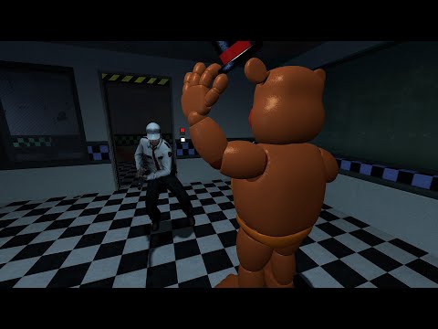 Видео: АНИМАТРОНИКИ ПУГАЮТ ОХРАННИКА GARRYS MOD