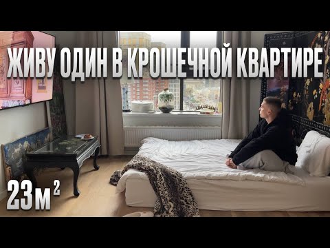 Видео: Обзор крошечной квартиры 23м2. Самая необычная покупка для моего интерьера - большой телевизор TCL