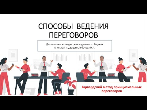 Видео: Лекция 04. Часть 02. СПОСОБЫ ВЕДЕНИЯ ПЕРЕГОВОРОВ.