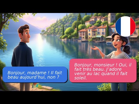 Видео: 5 простых диалогов на французском языке (A1-A2) – У озера