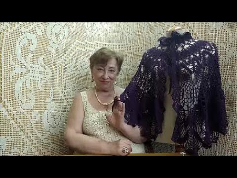 Видео: Пелерина "Клематис". Мастер-класс по вязанию крючком от О. С. Литвиной.