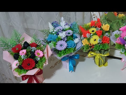 Видео: Мыловарение.  Бюджетный букет на 1 сентября   💐