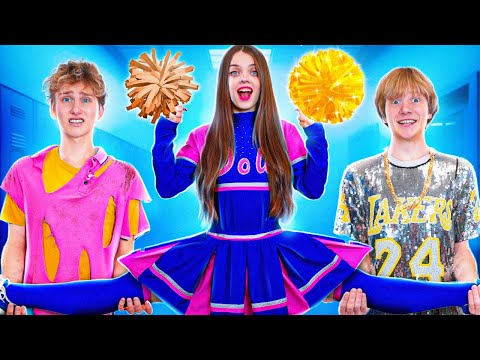 Видео: Богатый VS Бедный Парень Популярной Чирлидерши! Моя Жизнь Изменилась на 24 Часа!