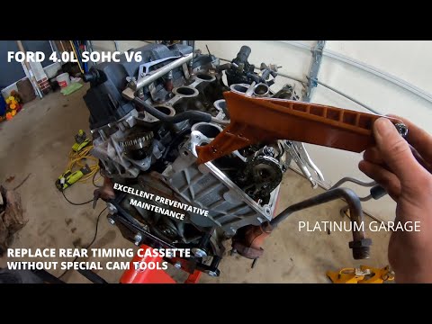 Видео: Замена заднего блока ГРМ Ford 4.0L SOHC V6 (БЕЗ СПЕЦИАЛЬНЫХ ИНСТРУМЕНТОВ FORD)