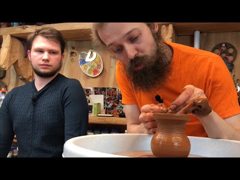 Видео: 🍯 Как сделать Гончарный круг из Дрели за 1500 рублей! Медленное центрирование Волшебство керамики