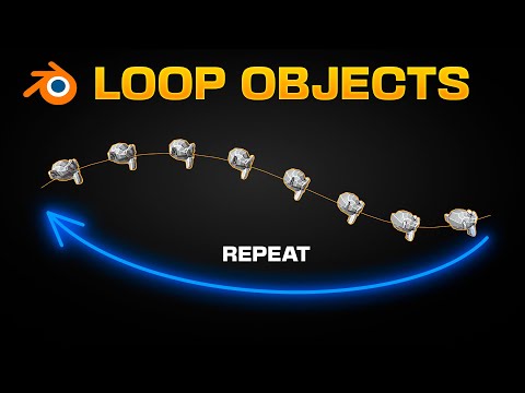 Видео: Как зацикливать объекты по кривой в Blender — узлы геометрии