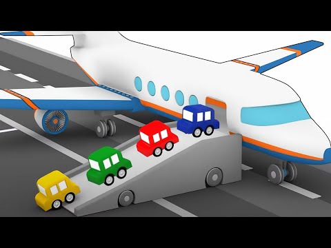 Видео: Развивающие мультики: 4 машинки собирают самолет, вертолет и танк! Сборник для детей