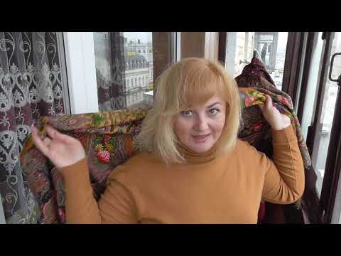 Видео: Примерка  шалей"Миндаль" вид 4,17,26,18 #павловопосадская#шаль#платок#примерки#миндаль#обзор#весна