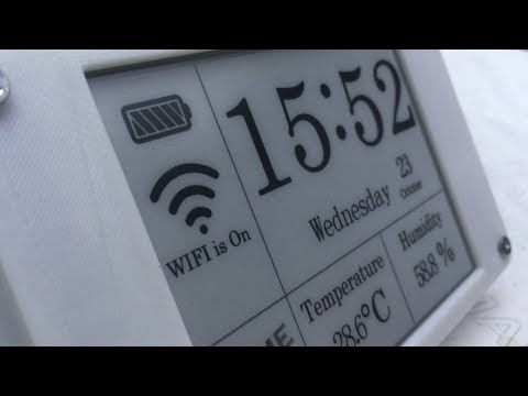 Видео: Крутые интернет часы ESP8266, E-Paper дисплей и DHT22