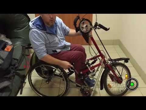 Видео: Хендбайк. Приставка для коляски
