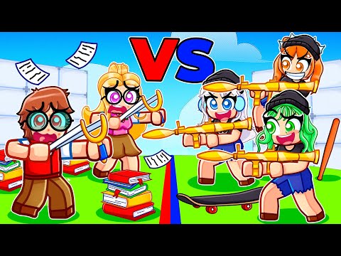 Видео: Ботан против Хулигана в Roblox Rivals...