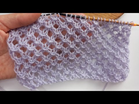 Видео: Ажур, который вяжется сам! Простой и красивый узор спицами
