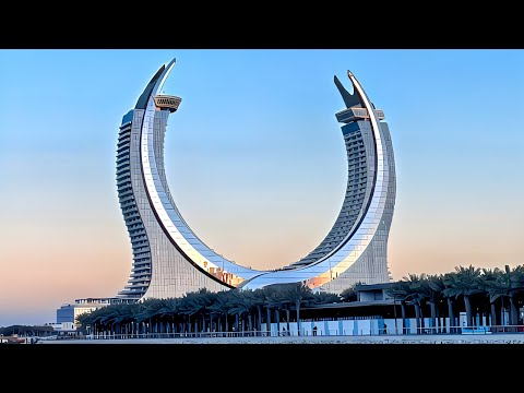 Видео: Raffles Doha, ультра-роскошный 6-звездочный отель в Katara Towers, Катар (полный тур в формате 4K)