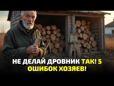 Видео: Все делают дровник неправильно! Вот 7 ошибок, из-за которых дрова гниют и не горят!