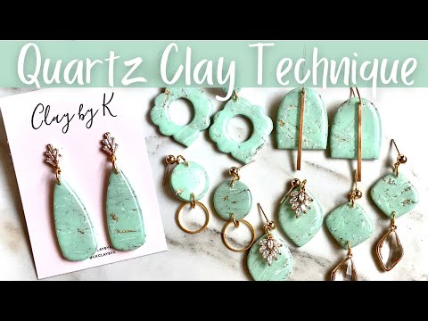 Видео: Урок по изготовлению сережек из полимерной глины | Техника работы с кварцевой полимерной глиной |...