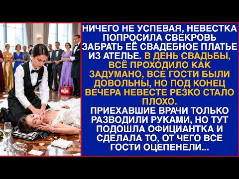 Видео: Ничего не успевая, невестка попросила свекровь забрать её свадебное платье из ателье. А на свадьбе..