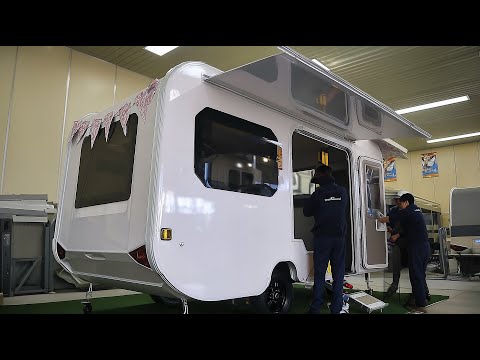 Видео: Удивительный процесс создания роскошных автодомов с тонкой ручной работой. Корейские автодома