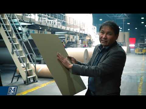 Видео: Производство бумажной и картонной упаковки из вторсырья | Промышленность