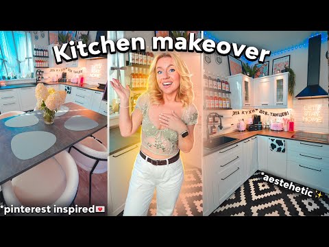 Видео: ПОЛНАЯ ПЕРЕДЕЛКА КУХНИ как в Pinterest!🌙 *-500 тысяч* Kitchen Makeover 2023