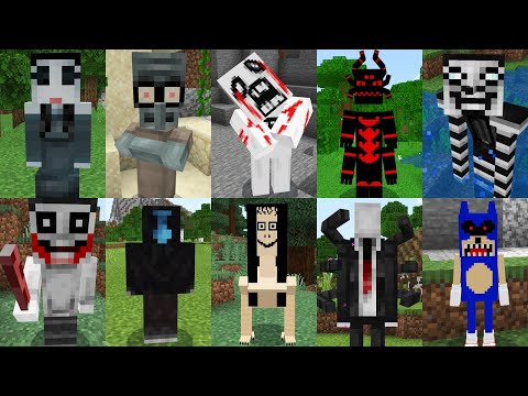 Видео: ВСЕ ВИДЫ КРИПИПАСТЫ В МАЙНКРАФТ JEFF THE KILLER SLENDER SONIC EXE CREEPYPASTA MINECRAFT МОД