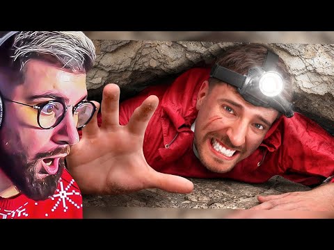 Видео: 7 Дней Посреди Пещеры ► MrBeast ( Мистер Бист ) | Реакция