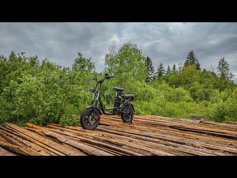 Видео: Курьерский электровелосипед в лесу