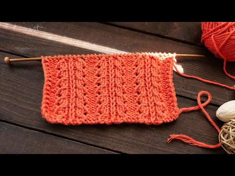 Видео: Нежный ажур узор спицами 🔥 Lace knitting pattern