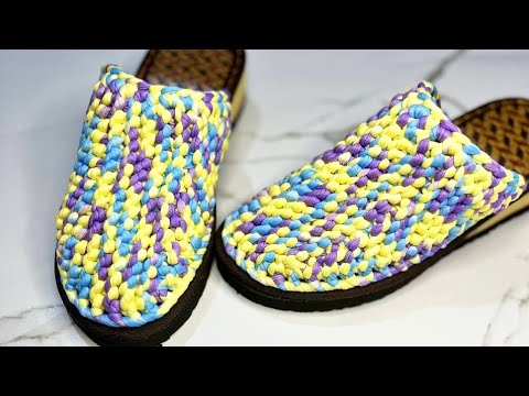 Видео: Тапочки спицами. Қазақша тоқыма. Crochet.