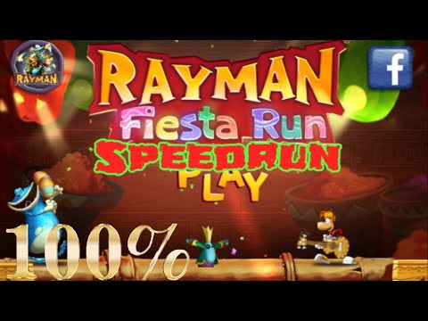 Видео: Rayman Fiesta Run Speedrun (сто процентов), но без загрузочных экранов ... (подробнее в описании)