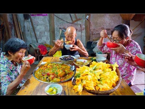 Видео: Праздник цветов | Невидимая кулинария с цветами | Традиционная сельская жизнь