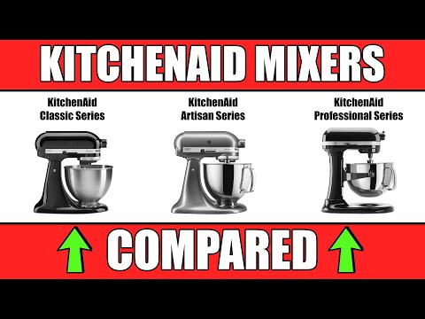 Видео: Сравнение стационарных миксеров KitchenAid: классические, ремесленные и профессиональные