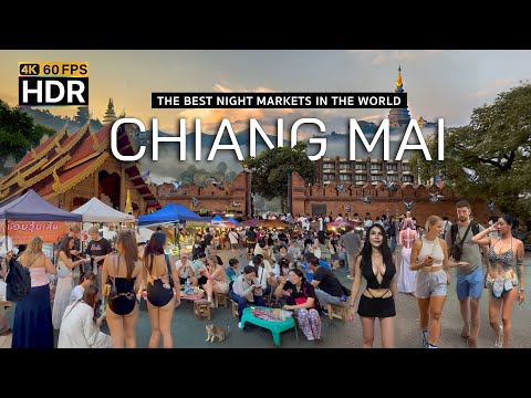 Видео: 🇹🇭 4K HDR | Лучшие ночные рынки мира - Walking Tha Phae Chiang Mai Thailand 2025