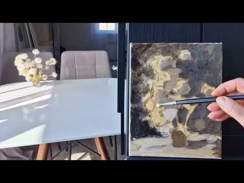 Видео: Как написать пушистые одуванчики и  мать - и - мачеху. Секреты и технические приемы живописи.