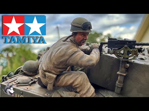 Видео: Танк Tamiya M5A1: сборка/диорама в масштабе 1/35 без излишеств!