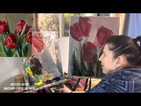 Видео: Пишем « тюльпаны» художник Анна Маратканова#живопись #тюльпаны #видеоурок