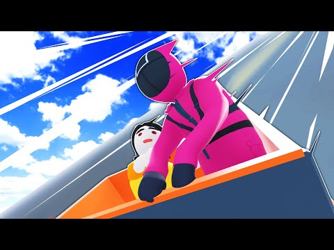 Видео: СУПЕР ИГРА В КАЛЬМАРА НА МУСОРКАХ HUMAN FALL FLAT пластилиновые Квадрат Володя и Кукла