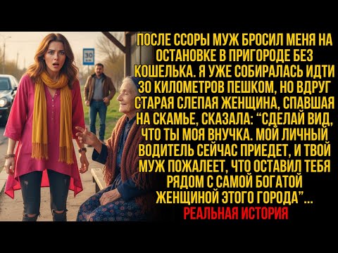 Видео: Меня МУЖ ОСТАВИЛ ОДНУ на остановке — и вдруг слепая женщина прошептала: «ПРИТВОРИСЬ МОЕЙ ВНУЧКОЙ»...