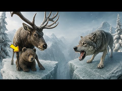 Видео: СТАЯ ВОЛКОВ ЗАГНАЛА ОЛЕНЯ В УГОЛ... НО ОНИ НЕ ТРОНУЛИ ЕГО,  КТО ПРЯТАЛСЯ ЗА ЕГО СПИНОЙ!