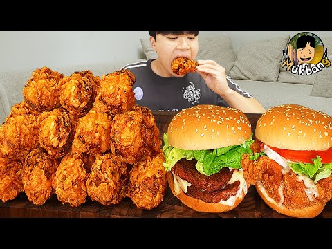 Видео: ASMR MUKBANG | Хрустящая жареная курица, Чизбургер, сырная палочка рецепт ! принимать пищу