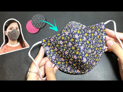 Видео: НЕТ ТУМАНА НА ОЧКАХ - Очень быстрый и простой шаблон круга учебника по шитью 3D-маски для лица