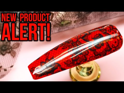 Видео: Презентация коллекции кружевной фольги | Соблазнительный красный и кружевной дизайн ногтей