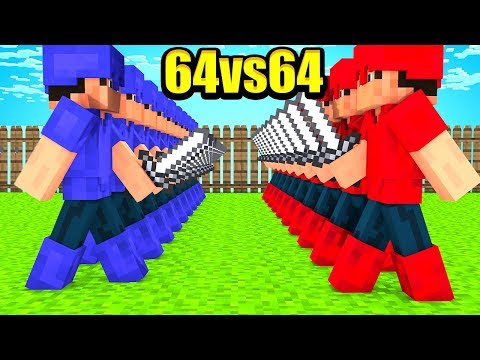 Видео: 64 VS 64 УНИЧТОЖИТЬ ВРАГА ПОЧТИ НЕВОЗМОЖНО! МАЙНКРАФТ БЕД ВАРС