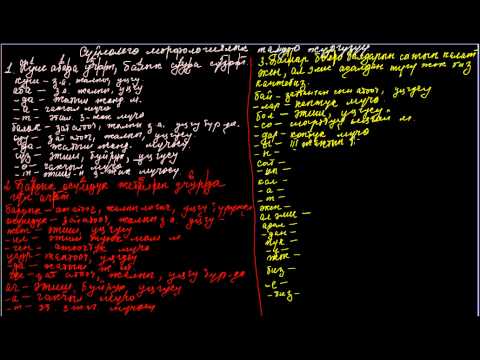 Видео: Морфологиялык талдоо