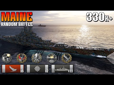 Видео: СУПЕР-БОЕВОЙ КОРАБЛЬ МЭЙН – ТАНКОВОЕ ЧУДОВИЩЕ С 16 ГЛАВНЫМИ ПУШКАМИ