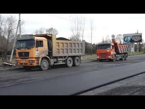 Видео: Завершение капитального ремонта Аскизской. Дорожники укладывают финальный слой асфальта