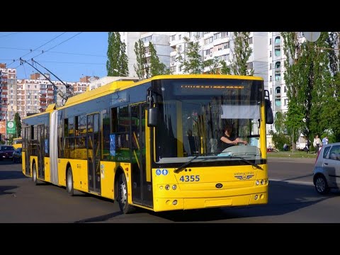 Видео: Киевский троллейбус Богдан T901.10 номер 31 бортовой номер 4355 запись полного маршрута.