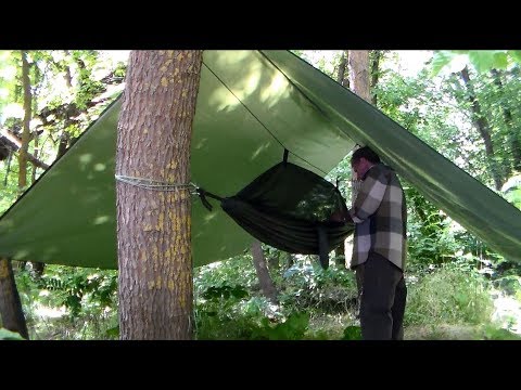 Видео: Установка гамака и тента, Правильные узлы и Самодельная обувь