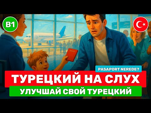 Видео: Начни ПОНИМАТЬ ТУРЕЦКИЙ уровня B1 // Турецкий язык на слух // 😱 Pasaport Nerede? (B1)